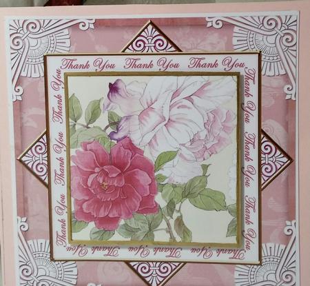 Pink Camillas Thank You Diamond Megacoupage Cf Kit by Darlene Handorff