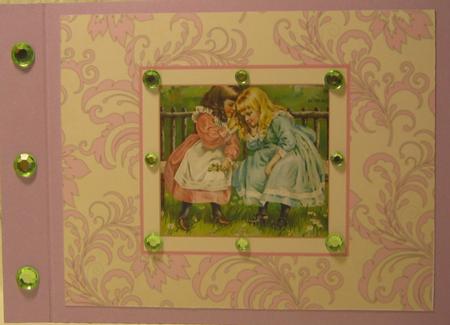 Pretty Pink Floral Vintage 7'' Insert by Darlene Handorff