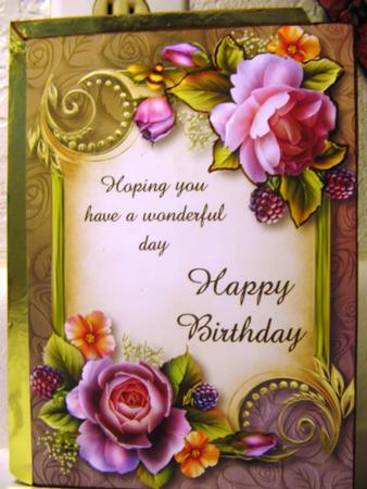 Beautiful English Roses Birthday Topper by Darlene Handorff