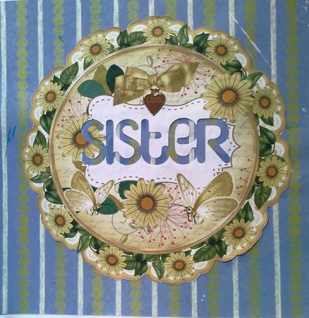 Lemon Daisy 8in Doily Card Insert Panel by Darlene Handorff