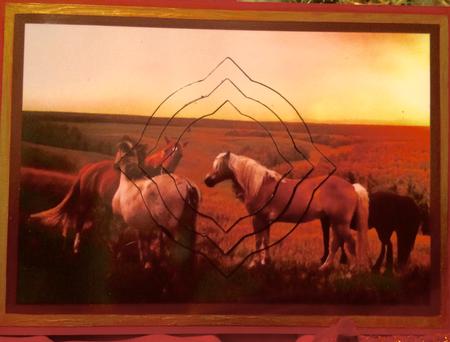 Horses at Sunset Splendid Pyramid by Darlene Handorff