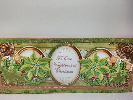 Olive Poinsettia Neighbours Large Dl Decoupage Topper by Darlene Handorff