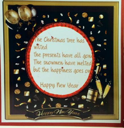 Incert Have a Happy New Year , with Verse  by Darlene Handorff