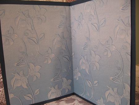 Delicate Embossed Silk Floral Paper - Sky Blue by Darlene Handorff