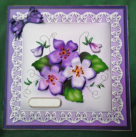 8 x 8 Pretty Viola Kit with 3D Decoupage by David Cooke