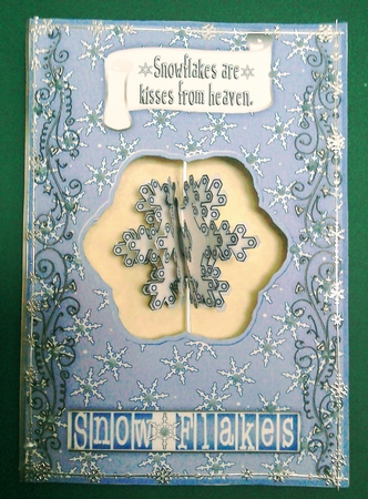 3D Snowflake Dangler and Card Front by David Cooke