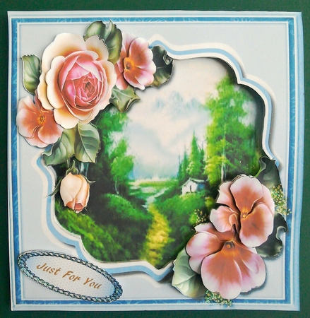 Beautiful Roses and Scene  by David Cooke