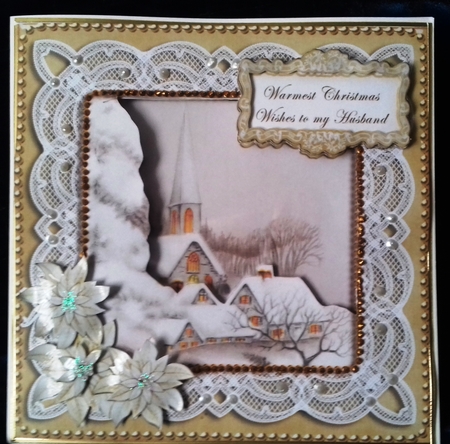 Ice Church Husband 8in Decoupage Step by Step by David Cooke