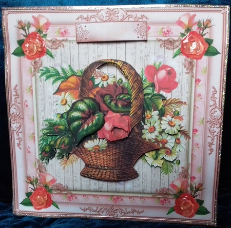 Vintage Flowers Decoupage Topper by David Cooke