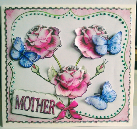 Mother - Roses & Butterflies by David Cooke