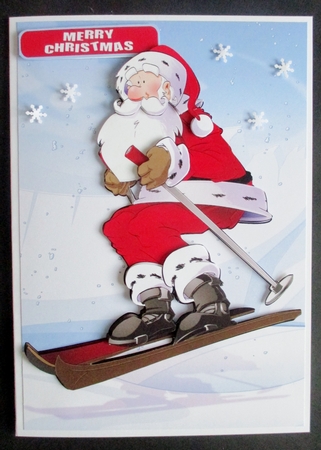Skiing Santa by Davina Rundle