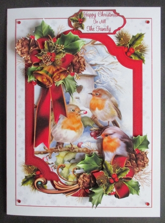 Christmas Robin with choice of two scenes mini kit 3 by Davina Rundle