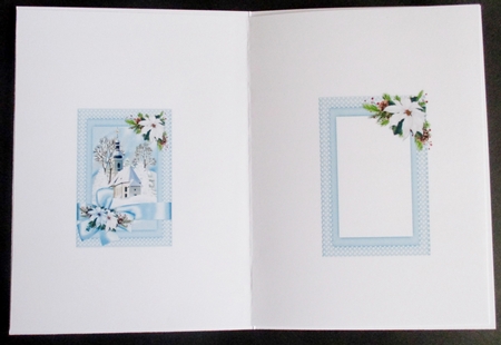 Ribbon wrap snowy church scene insert by Davina Rundle
