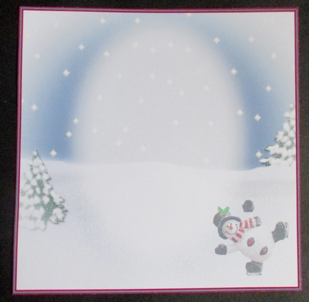 Smile - Its Christmas! 7.5 x7.5  (Approx) Insert for your own message or sentiments by Davina Rundle