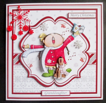 FA LA LA LA LA Christmas 7.5 Decoupage & Insert Card Kit by Davina Rundle