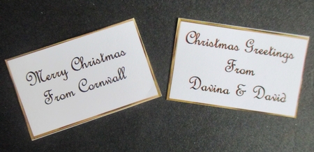 Blank Rectangle Gold Tags by Davina Rundle