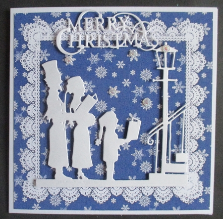 Kit 12 PU  Backing Papers  Christmas / Winter  Lace frame by Davina Rundle