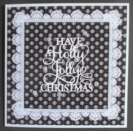 Kit 12 PU  Backing Papers  Christmas / Winter  Lace frame by Davina Rundle