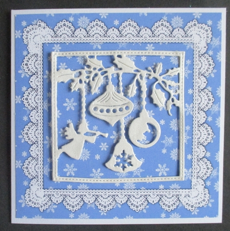 Kit 12 PU  Backing Papers  Christmas / Winter  Lace frame by Davina Rundle