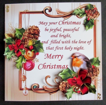 8x8 peaceful and bright Christmas choice of verses 2 mini kit by Davina Rundle