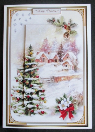 Christmas Village Scene Pyramid Topper by Davina Rundle