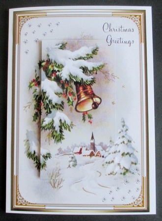 Snowy Christmas Scene Pyramid Topper by Davina Rundle