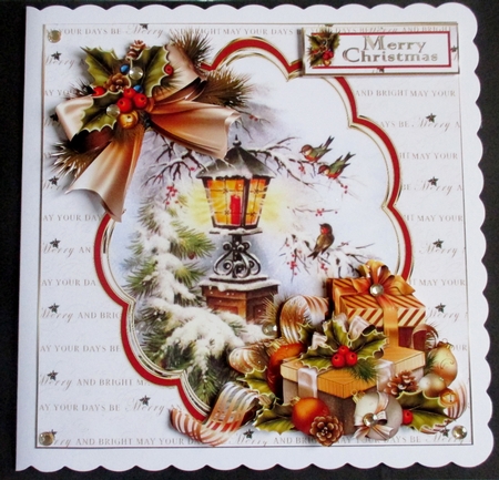 8x8 Vintage Christmas scene 1 mini kit by Davina Rundle