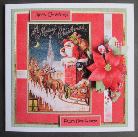 Santa on the chimney by Davina Rundle