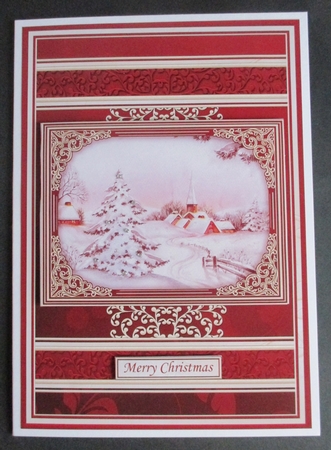 A5 RED & GOLD CHRISTMAS WINTER HAMLET Quick Layer Card Kit by Davina Rundle