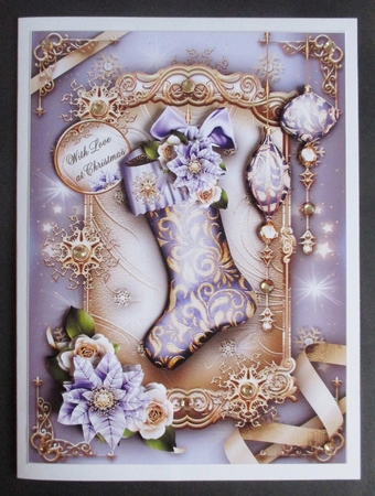 Christmas Festive Violet Stocking Mini Kit by Davina Rundle