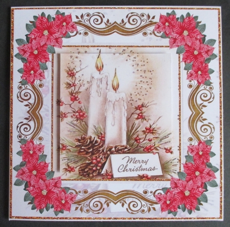 Christmas by Candle Light Topper Red Poinsettia by Davina Rundle