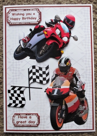 Motorbike racing by Davina Rundle
