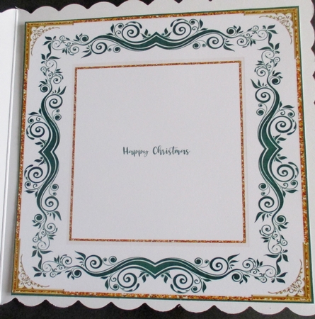 Christmas Green Flourish Insert 2 by Davina Rundle