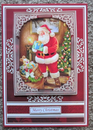A5 RED & GOLD CHRISTMAS Traditional Santa Quick Layer Card Kit by Davina Rundle
