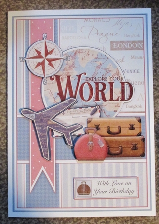 TRAVEL AROUND THE WORLD A5 Decoupage & Insert Mini Kit by Davina Rundle