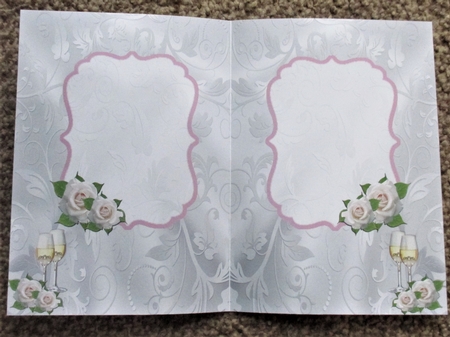 Champagne & Roses Silver Anniversary Insert by Davina Rundle