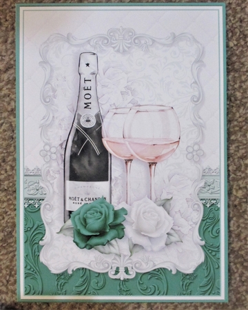 CHAMPAGNE CELEBRATIONS EMERALD A5 Decoupage & Insert by Davina Rundle