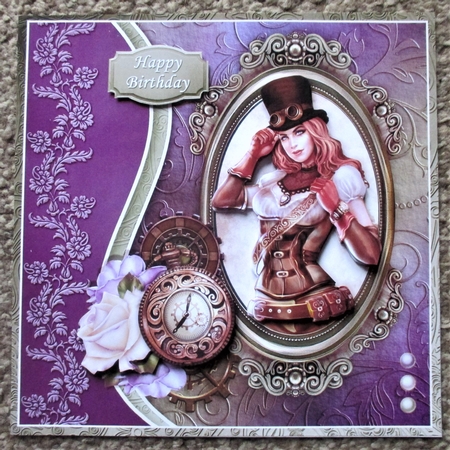 STEAMPUNK LADY 7.5 Decoupage & Insert Mini Kit by Davina Rundle