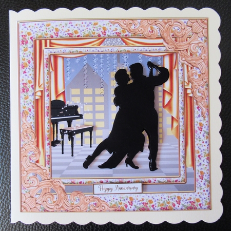 Anniversary/Romance Together We Dance Decoupage Topper 1 by Davina Rundle
