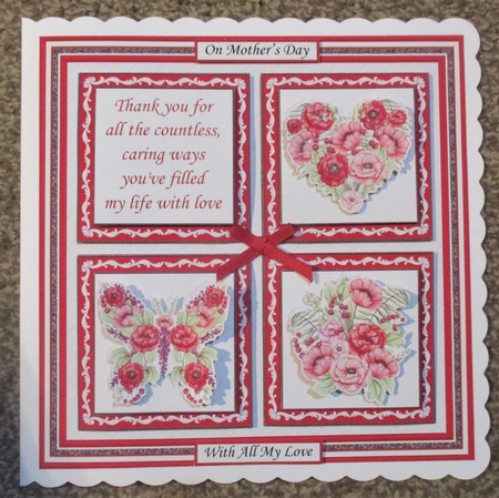 RED POPPY SQUARES 7.5 Quick Layer Card & Insert Kit by Davina Rundle