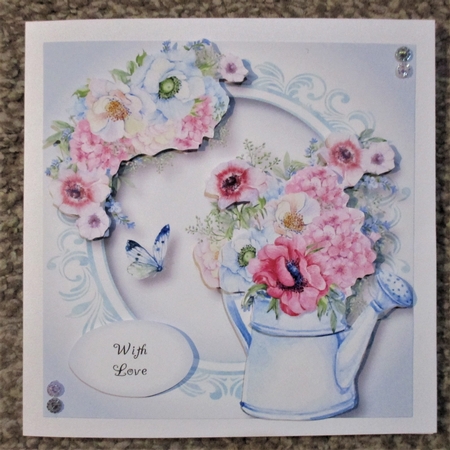 Watercolour Watering Can & Flowers by Davina Rundle