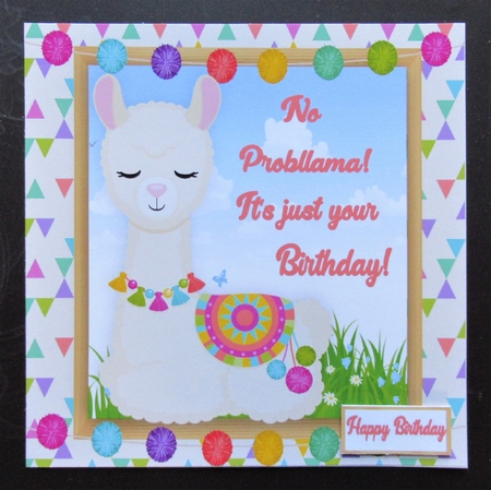 No Probllama its just your birthday Lllama fun 8x8 Mini Kit by Davina Rundle