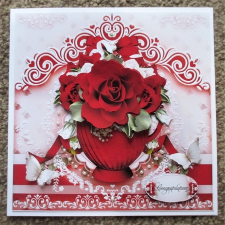 Vintage Red Floral Bouquet Mini Kit by Davina Rundle