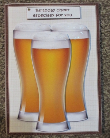 Birthday Cheers, dad, son, brother, etc mini kit by Davina Rundle