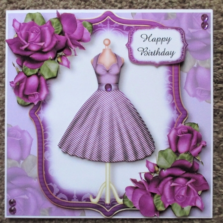 Fabulous Fifties Florals - Purple Roses by Davina Rundle