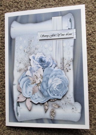 A5 Vintage Sympathy Roses by Davina Rundle