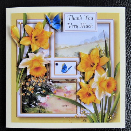 Daffodils Of Yellow 8x8 by Davina Rundle