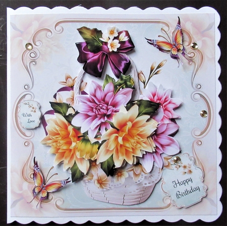 Dahlia Basket Mini Page Kit by Davina Rundle