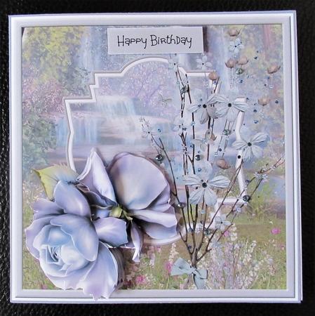 The waterfalls and rose 7x7 by Davina Rundle