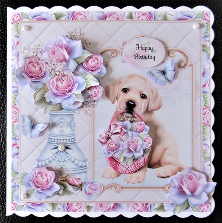Just For You Delicate Rose Basket Mini Page Kit by Davina Rundle